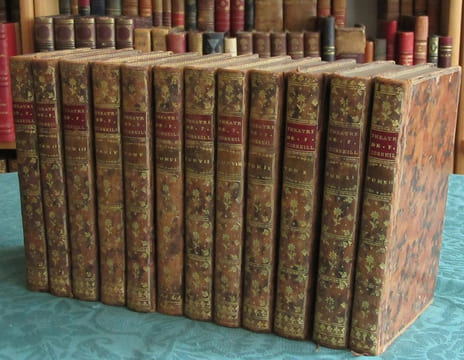 Théâtre de Pierre Corneille avec des commentaires et autres morceaux intéressans. 12 volumes.. CORNEILLE Pierre