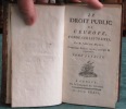 Le droit public de l'Europe, fondé sur les traités - 3 volumes.. BONNOT DE MABLY Gabriel