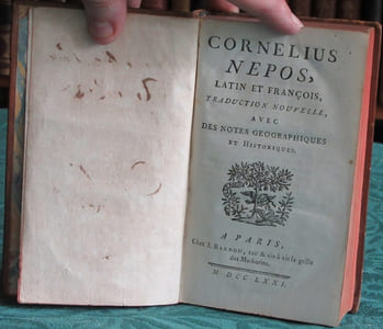 Cornelius Nepos, latin et françois,
