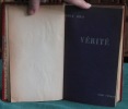Les Quatre Evangiles - Vérité - 2 volumes - Édition originale.. ZOLA Emile
