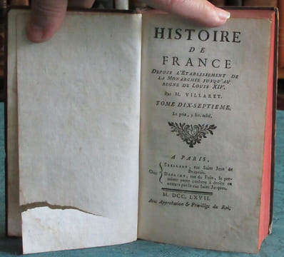 Histoire de France depuis l'Établissement de la Monarchie jusqu'au Règne de Louis XIV - T17. VILLARET