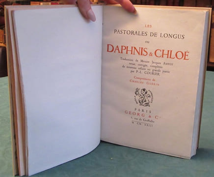 Les pastorales de Longus ou Daphnis et Chloé.. AMYOT Jacques