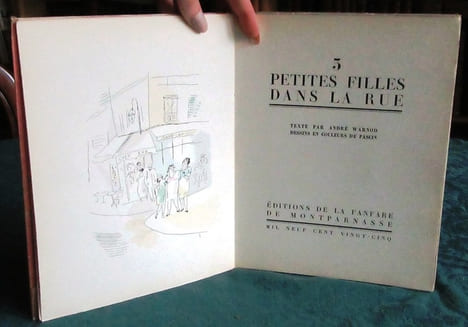 (Trois) 3 petites filles dans la rue - Édition originale.. WARNOD André