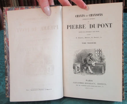 Chants et chansons - poésie et musique de Pierre Dupont - 4 volumes.. DUPONT Pierre