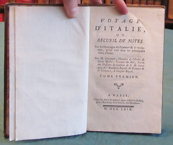 Voyages d'Italie ou recueil de notes sur les ouvrages de peinture et de sculpture, qu'on voit dans les principales villes d'Italie - 3 volumes.