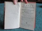 Essai Philosophique concernant l'Entendement Humain - 4 volumes.. COSTE Pierre