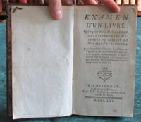 Examen d'un livre qui a pour titre, Parallèle des différentes méthodes de traiter la maladie vénérienne - Édition originale.