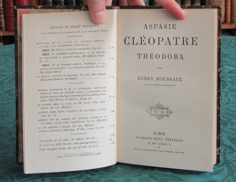 Aspasie - Cléopatre - Théodora.. HOUSSAYE Henry