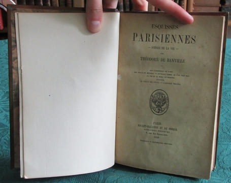 Esquisses parisiennes - Scènes de la vie - Édition originale.. BANVILLE Théodore de
