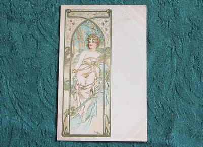 Mucha - Carte postale ancienne C63 - sixième série.