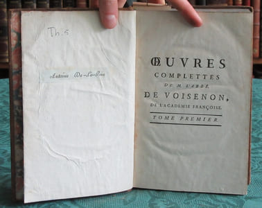 Oeuvres complettes (complètes) de l'Abbé de Voisenon - 5 volumes - Édition originale.