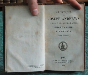 Aventures de Joseph Andrews et de son ami Abraham Adams - histoire anglaise - 2 tomes en 1 volume.