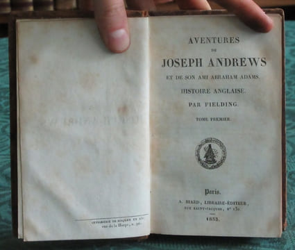 Aventures de Joseph Andrews et de son ami Abraham Adams - histoire anglaise - 2 tomes en 1 volume.. FIELDING Henry