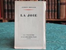 La Joie - roman - Édition originale.. BERNANOS Georges