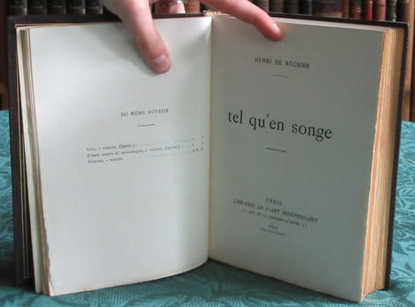 Tel qu'en songe - Aréthuse - 2 titres en E.O. en 1 volume - (2 LAS) - Éditions originales.. REGNIER Henri de