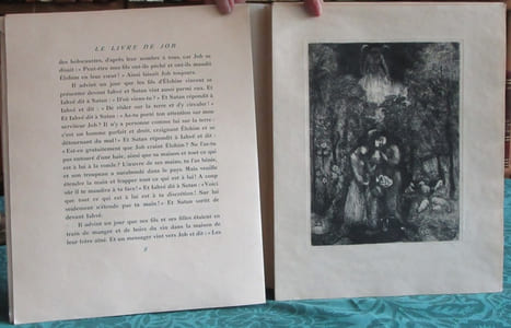 Le Livre de Job. Exemplaire exceptionnel et unique présenté à l'exposition de 1963 à la B. N., consacrée à l'oeuvre gravée de Goerg.