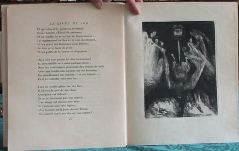 Le Livre de Job. Exemplaire exceptionnel et unique présenté à l'exposition de 1963 à la B. N., consacrée à l'oeuvre gravée de Goerg.