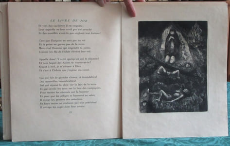 Le Livre de Job. Exemplaire exceptionnel et unique présenté à l'exposition de 1963 à la B. N., consacrée à l'oeuvre gravée de Goerg.