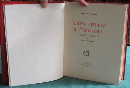 Lettres intimes à l'Amazone.