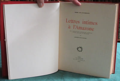 Lettres intimes à l'Amazone.