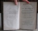 Histoire de la musique. 2 tomes en 1 volume - Edition originale.. KALKBRENNER Christian