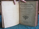Les Antiquités romaines - 2 volumes - 8 planches - Edition originale.. D'HALICARNASSE Denys