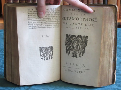 Les métamorphoses ou l'Asne d'or de l'Apulée philosophe platonicien.. APULEE