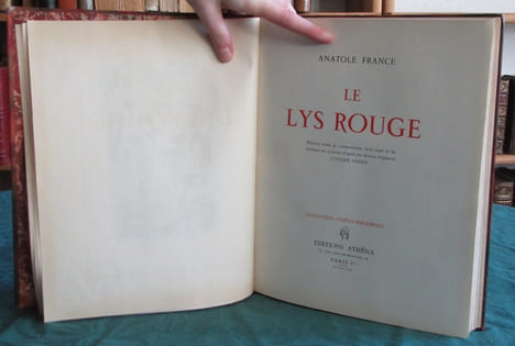 Le Lys Rouge.. FRANCE Anatole