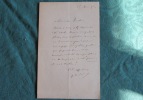 Lettre Autographe de Paul Verlaine à Raoul Ponchon.. VERLAINE Paul