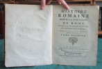 Histoire romaine depuis la fondation de Rome jusqu'à la bataille d'Actium, c'est-à-dire jusqu'à la fin de la république - 8 volumes in-4°.. ROLLIN ...