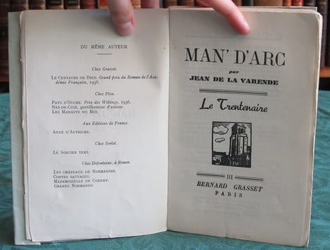 Man' d'Arc - roman - Édition originale.. LA VARENDE Jean de
