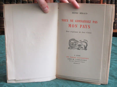 Vous ne connaissez pas mon pays - Edition originale.