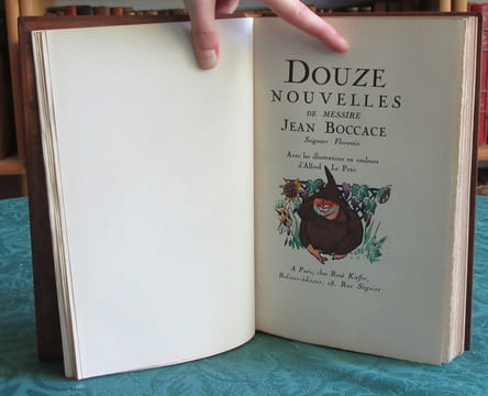 Douze Nouvelles de Messire Jean Boccace, (Bocace) Seigneur Florentin.. BOCCACE Jean (Giovanni Boccaccio)
