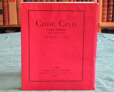 Code civil - livre premier des personnes.