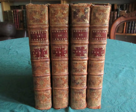 Mémoires de Messire Philippe de Commines (Comines), seigneur d'Argenton. 4 volumes.. COMMINES Philippe de