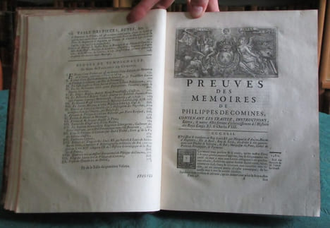 Mémoires de Messire Philippe de Commines (Comines), seigneur d'Argenton. 4 volumes.. COMMINES Philippe de
