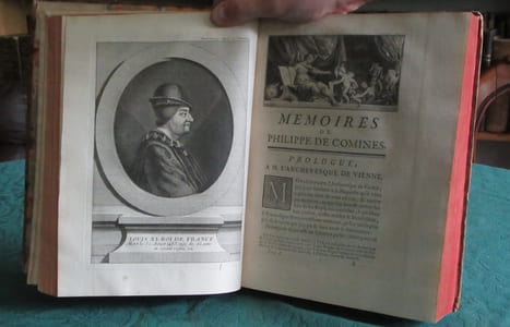 Mémoires de Messire Philippe de Commines (Comines), seigneur d'Argenton. 4 volumes.