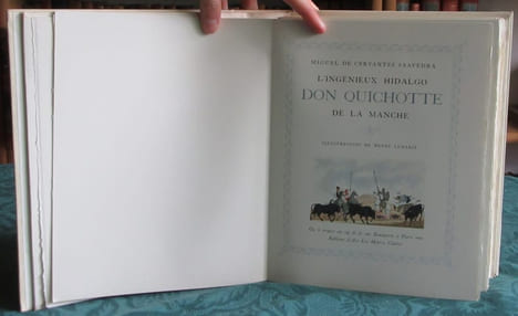 L'Ingénieux Hidalgo Don Quichotte de la Manche. 4 volumes illustré par Lemarié.. CERVANTES SAAVEDRA Miguel de