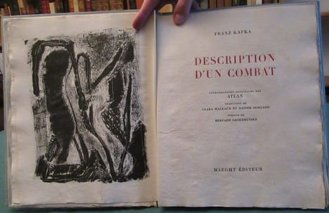 Description d'un combat illustré par Jean Michel Atlan. KAFKA Franz