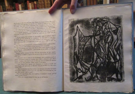 Description d'un combat illustré par Jean Michel Atlan