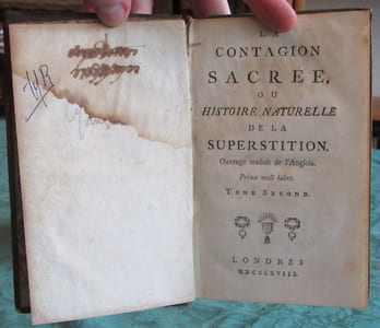 La contagion sacrée ou histoire naturelle de la superstition - 2 volumes - Édition originale