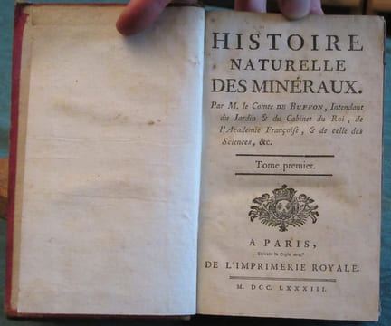 Histoire Naturelle des Minéraux. 9 volumes.. BUFFON G.L. Leclerc de