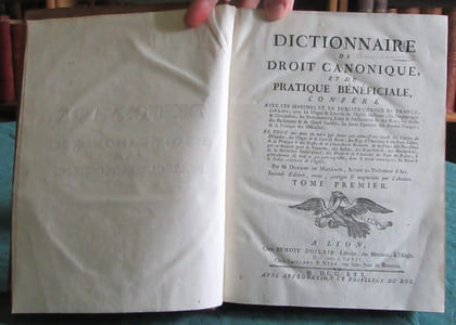 Dictionnaire de droit canonique et de pratique bénéficiale - 4 volumes
