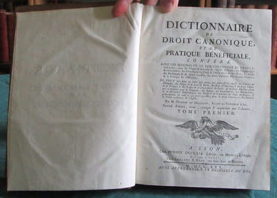 Dictionnaire de droit canonique et de pratique bénéficiale - 4 volumes