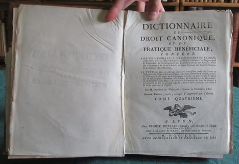 Dictionnaire de droit canonique et de pratique bénéficiale - 4 volumes. DURAND DE MAILLANE