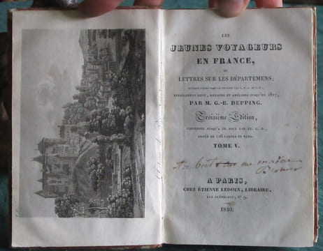 Les Jeunes Voyageurs en France ou lettres sur les départemens - 5 volumes sur 6.. DEPPING