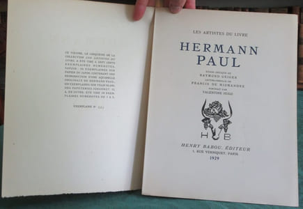 Les artistes du livre - Hermann Paul