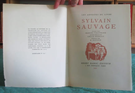 Les artistes du livre - Sylvain Sauvage