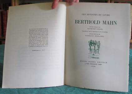 Les artistes du livre - Berthold-Mahn