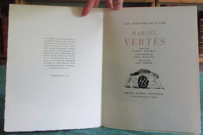 Les artistes du livre - Marcel Vertes